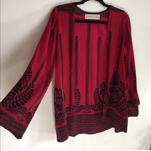 Rare stone cold fox silk kimono,for love&lemons